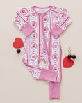 Load image into Gallery viewer, Bamboo Zip Romper | Cherry Bear
