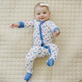 Load image into Gallery viewer, Red White & Bows Bamboo Zippy Pajamas

