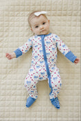 Load image into Gallery viewer, Red White & Bows Bamboo Zippy Pajamas
