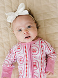 Load image into Gallery viewer, Bamboo Zip Romper | Cherry Bear
