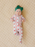 Load image into Gallery viewer, Bamboo Zip Romper | Retro Candy Cane
