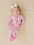 Load image into Gallery viewer, Bamboo Zip Romper | Cherry Bear
