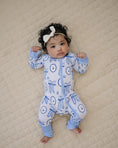 Load image into Gallery viewer, Bamboo Zip Romper | Blue Bow

