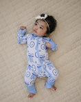 Load image into Gallery viewer, Bamboo Zip Romper | Blue Bow
