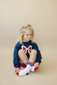 Load image into Gallery viewer, 4th of July Tulip Bow Applique Crewneck Sweatshirt
