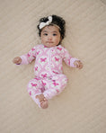 Load image into Gallery viewer, Bamboo Zip Romper | Pink Butterfly
