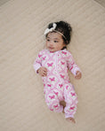 Load image into Gallery viewer, Bamboo Zip Romper | Pink Butterfly
