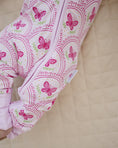 Load image into Gallery viewer, Bamboo Zip Romper | Pink Butterfly
