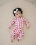 Load image into Gallery viewer, Bamboo Zip Romper | Strawberry
