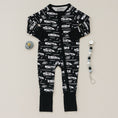 Load image into Gallery viewer, Bamboo Zip Romper | Race Cars
