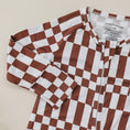 Load image into Gallery viewer, Bamboo Zip Romper | Chocolate Checkered
