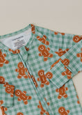 Load image into Gallery viewer, Bamboo Zip Romper | Gingerbread Gingham
