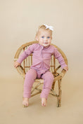 Load image into Gallery viewer, Solid Ribbed Bamboo Zippy Romper - more colors
