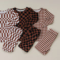 Load image into Gallery viewer, Bamboo Two Piece Set | Chocolate Wavy Checkered
