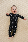 Load image into Gallery viewer, Bamboo Zip Romper | Ink Bolts

