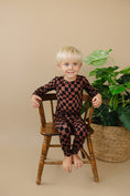 Load image into Gallery viewer, Bamboo Two Piece Set | Chocolate Wavy Checkered
