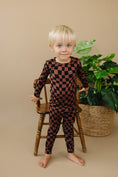 Load image into Gallery viewer, Bamboo Two Piece Set | Chocolate Wavy Checkered
