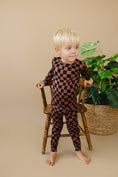 Load image into Gallery viewer, Bamboo Two Piece Set | Chocolate Wavy Checkered

