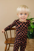 Load image into Gallery viewer, Bamboo Two Piece Set | Chocolate Wavy Checkered

