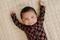 Load image into Gallery viewer, Bamboo Zip Romper | Chocolate Wavy Checkered
