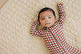 Load image into Gallery viewer, Bamboo Zip Romper | Chocolate Gingham

