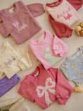 Load image into Gallery viewer, Applique Floral Bow Crewneck Sweatshirt
