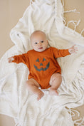 Load image into Gallery viewer, Jack O Lantern Sweatshirt Romper
