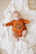Load image into Gallery viewer, Jack O Lantern Sweatshirt Romper

