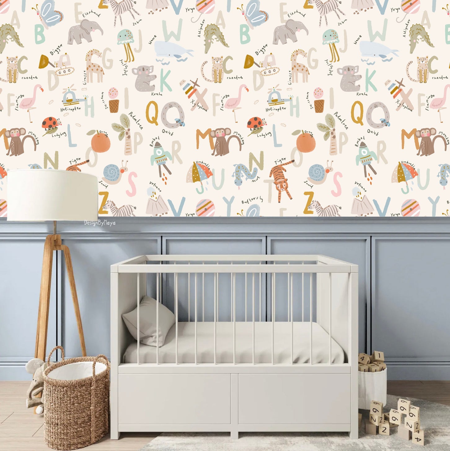 Alphabet Wallpaper - Nursery Wall Decor Wallpapers