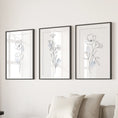 Load image into Gallery viewer, Black and White Botanical Prints. Modern Minimalist Line Art
