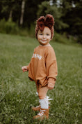 Load image into Gallery viewer, Pumpkin Sweatshirt Romper - Cream or Orange
