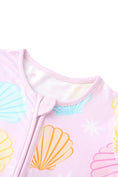 Load image into Gallery viewer, Posh TOT Pastel Seashell Bamboo Baby Convertible Zippy Romper
