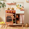 Load image into Gallery viewer, Tiny Land® Wooden Play Kitchen for Toddlers - Honey Kitchenette Pretend Cooking Set
