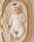 Load image into Gallery viewer, Bamboo Long Sleeve Shirt - Cream Ribbed
