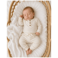 Load image into Gallery viewer, Bamboo Long Sleeve Shirt - Cream Ribbed
