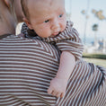 Load image into Gallery viewer, Terry T-Shirt Romper | Cola Stripe
