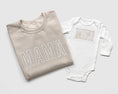 Load image into Gallery viewer, Mama, Dad and Mini Matching Custom Embroidered Sweatshirts and Bodysuits
