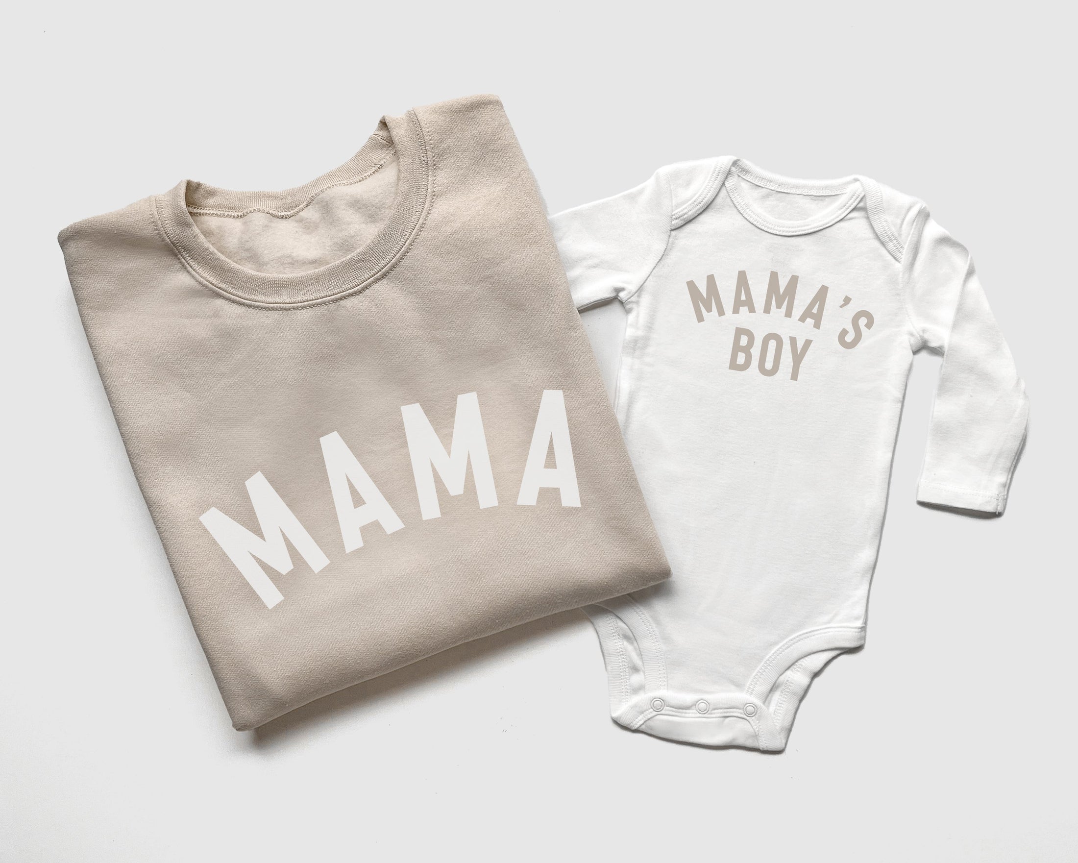 Mama and Mama's Boy Matching Sweatshirts and Bodysuits