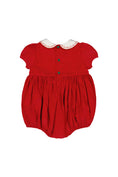 Load image into Gallery viewer, SARAH BUBBLE RUBY SMOCKED ROMPER
