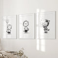 Load image into Gallery viewer, Black White Gender-Neutral Nursery Art Set. Lion Tiger Zebra
