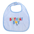 Load image into Gallery viewer, Blue Gingham 'Birthday Boy' Bib
