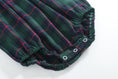 Load image into Gallery viewer, Blue, Green Red Plaid Christmas Santa Smocked Bubble Romper
