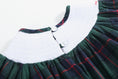 Load image into Gallery viewer, Blue, Green Red Plaid Christmas Santa Smocked Bubble Romper
