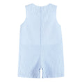 Load image into Gallery viewer, Blue Seersucker Pumpkin Shortalls
