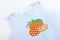 Load image into Gallery viewer, Blue Seersucker Pumpkin Shortalls

