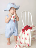 Load image into Gallery viewer, Bubble Overall Romper - Lobster
