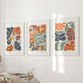 Load image into Gallery viewer, Boho Botanical Set of 3 Wall Art. Abstract Flowers Prints
