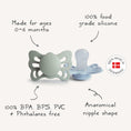 Load image into Gallery viewer, FRIGG Butterfly Anatomical Silicone Pacifier 2-Pack (0-6 Months)
