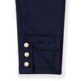 Load image into Gallery viewer, Button Cuff Ponte Pant Navy - Baby

