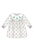 Load image into Gallery viewer, Pink Christmas Tree Embroidery Dress
